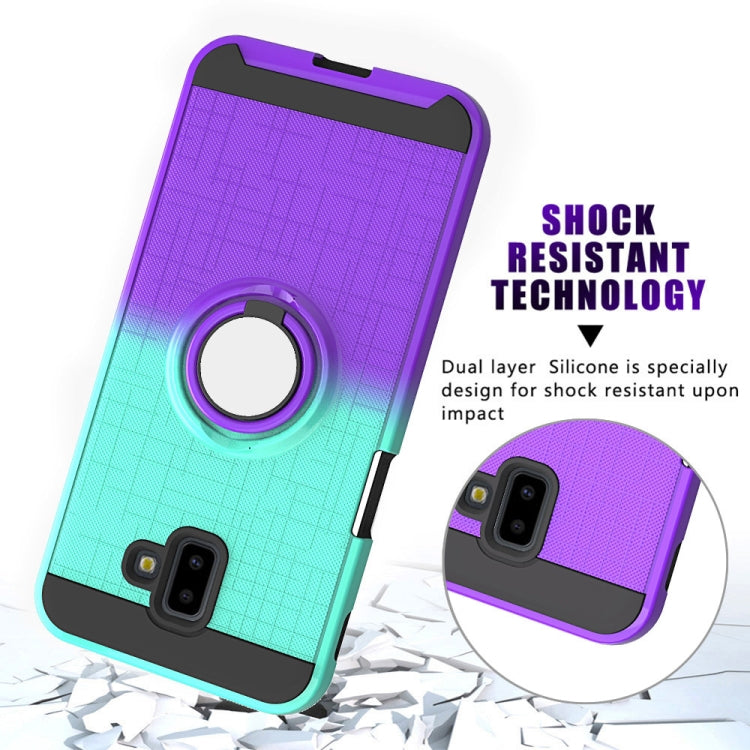 For Galaxy J6+ 2 In 1 PC + TPU Protective Case with 360 Degrees Rotate Ring Holder