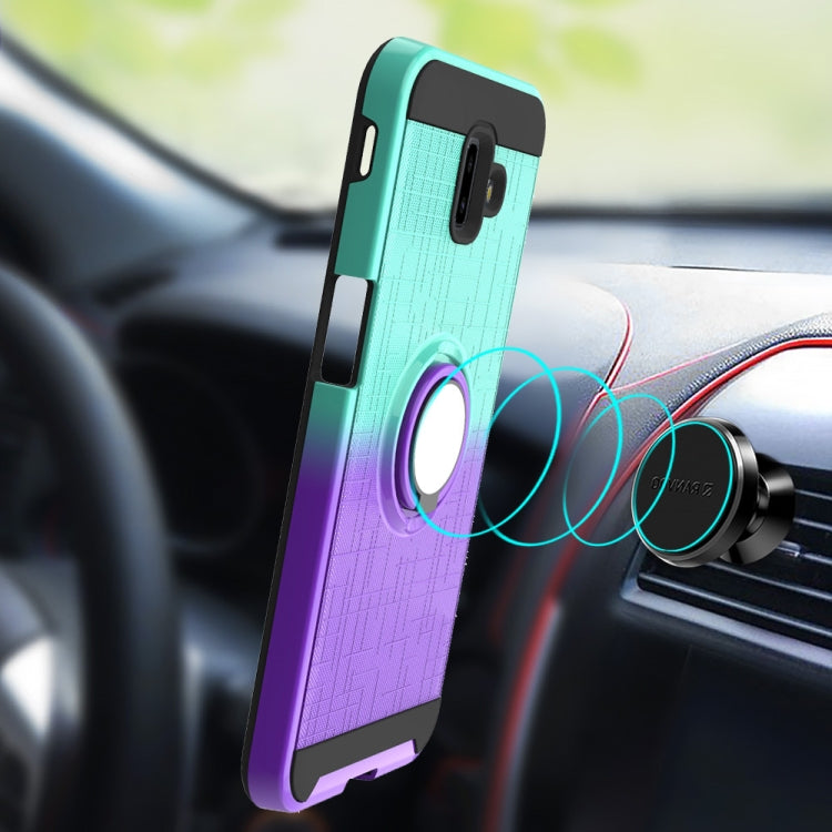 For Galaxy J6+ 2 In 1 PC + TPU Protective Case with 360 Degrees Rotate Ring Holder
