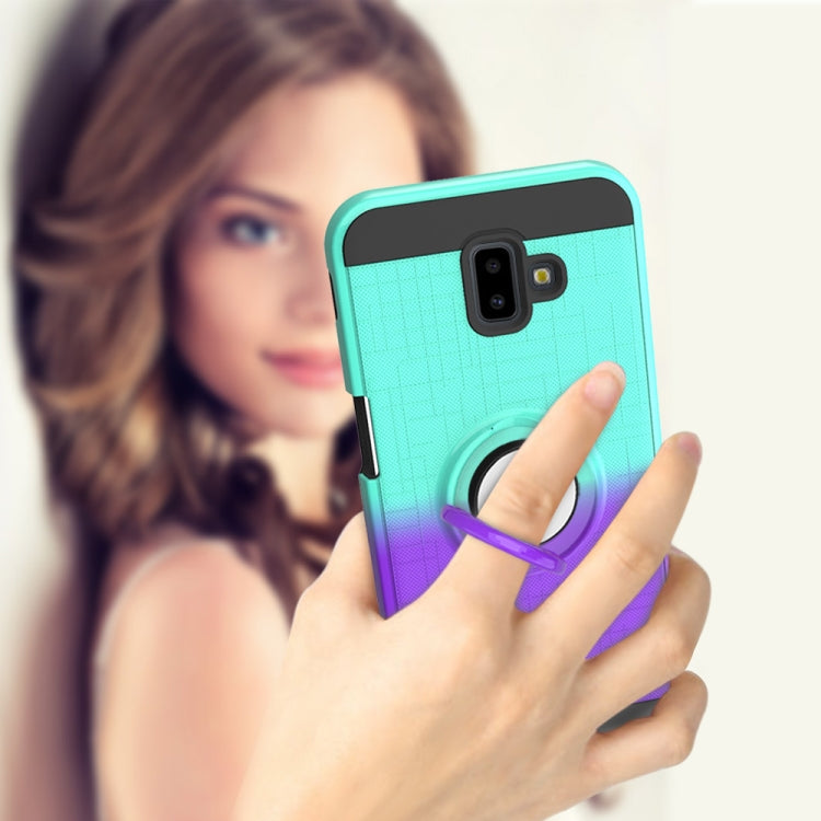 For Galaxy J6+ 2 In 1 PC + TPU Protective Case with 360 Degrees Rotate Ring Holder