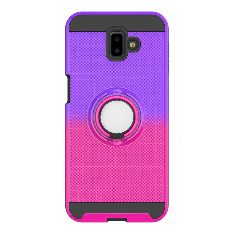 For Galaxy J6+ 2 In 1 PC + TPU Protective Case with 360 Degrees Rotate Ring Holder
