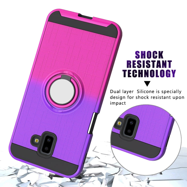 For Galaxy J6+ 2 In 1 PC + TPU Protective Case with 360 Degrees Rotate Ring Holder