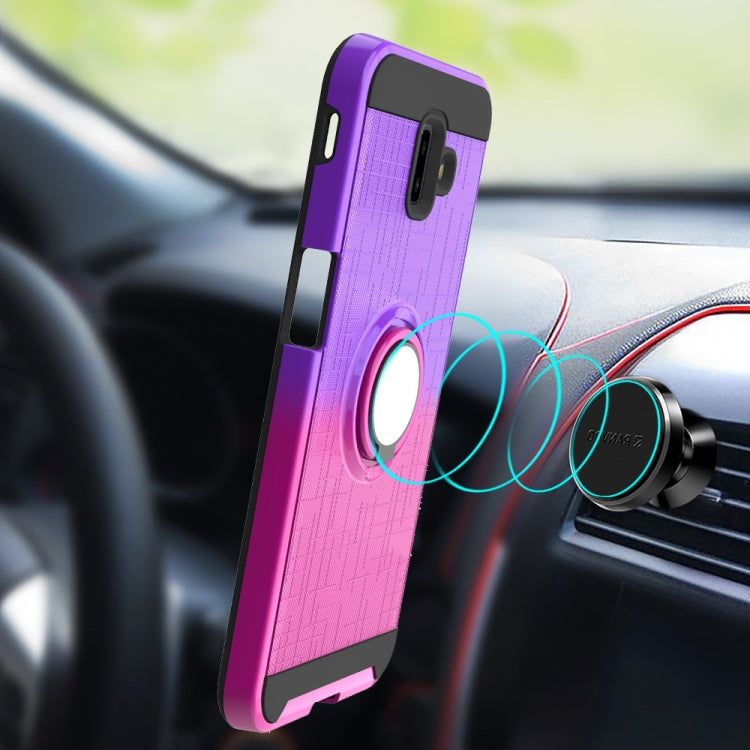 For Galaxy J6+ 2 In 1 PC + TPU Protective Case with 360 Degrees Rotate Ring Holder