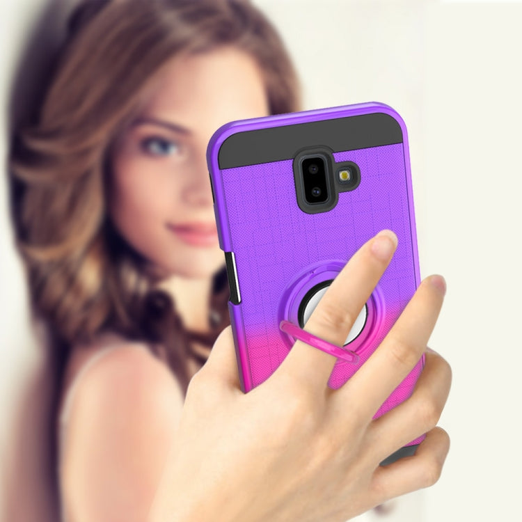 For Galaxy J6+ 2 In 1 PC + TPU Protective Case with 360 Degrees Rotate Ring Holder
