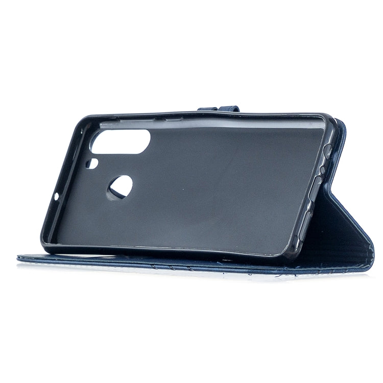 For Samsung Galaxy A21 US Version Stitching Style 2-Color Cow Texture Horizontal Flip PU Leather Case with Holder & Card Slot & Lanyard