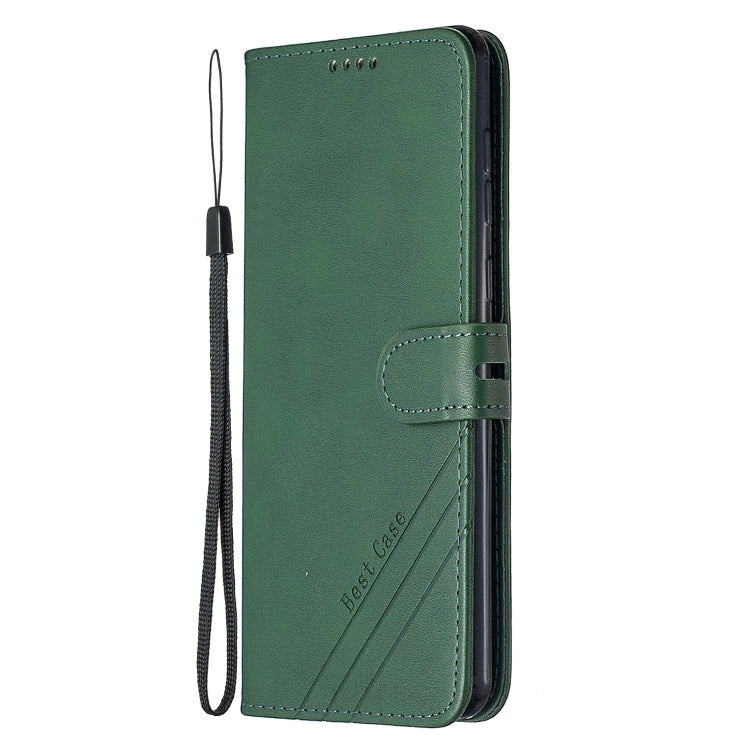 For Samsung Galaxy A21 US Version Stitching Style 2-Color Cow Texture Horizontal Flip PU Leather Case with Holder & Card Slot & Lanyard