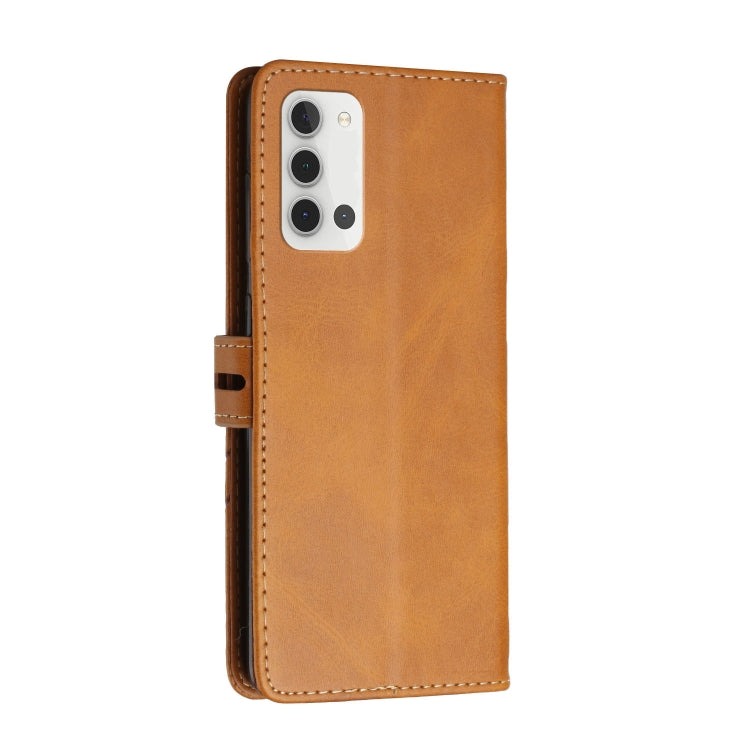 For Samsung Galaxy A22 4G Stitching Style 2-Color Cow Texture Horizontal Flip PU Leather Case with Holder & Card Slot & Lanyard