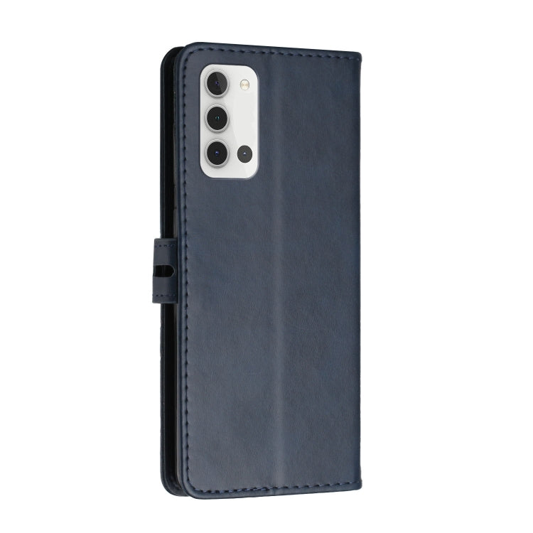 For Samsung Galaxy A22 4G Stitching Style 2-Color Cow Texture Horizontal Flip PU Leather Case with Holder & Card Slot & Lanyard