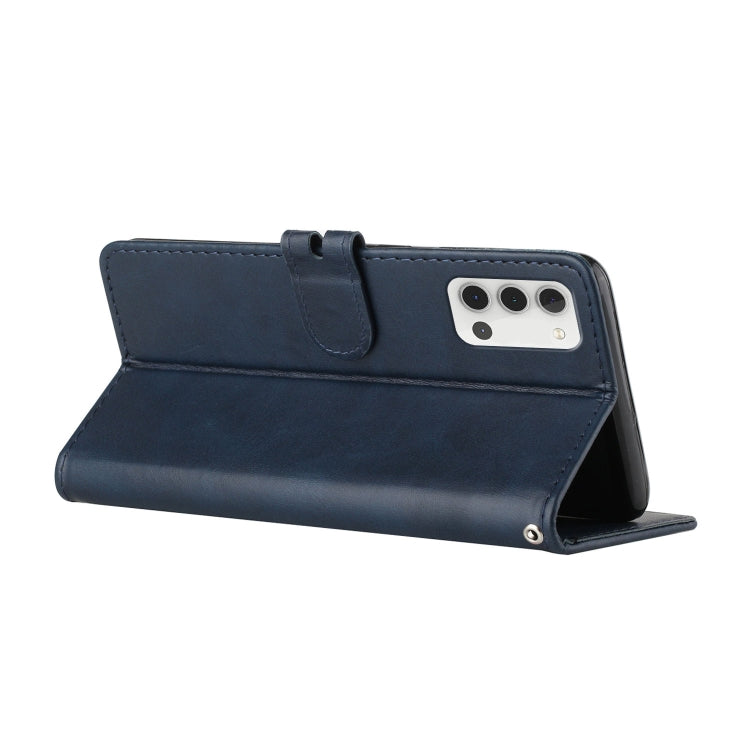 For Samsung Galaxy A22 4G Stitching Style 2-Color Cow Texture Horizontal Flip PU Leather Case with Holder & Card Slot & Lanyard