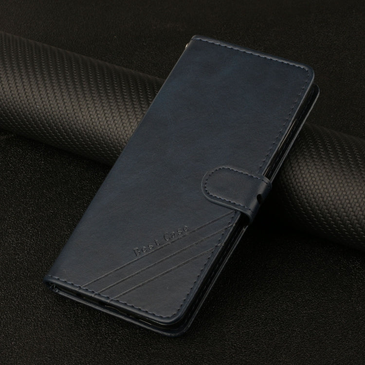 For Samsung Galaxy A22 5G Stitching Style 2-Color Cow Texture Horizontal Flip PU Leather Case with Holder & Card Slot & Lanyard