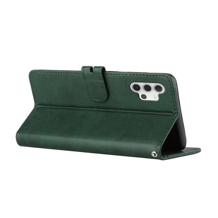 For Samsung Galaxy A32 4G Stitching Style 2-Color Cow Texture Horizontal Flip PU Leather Case with Holder & Card Slot & Lanyard