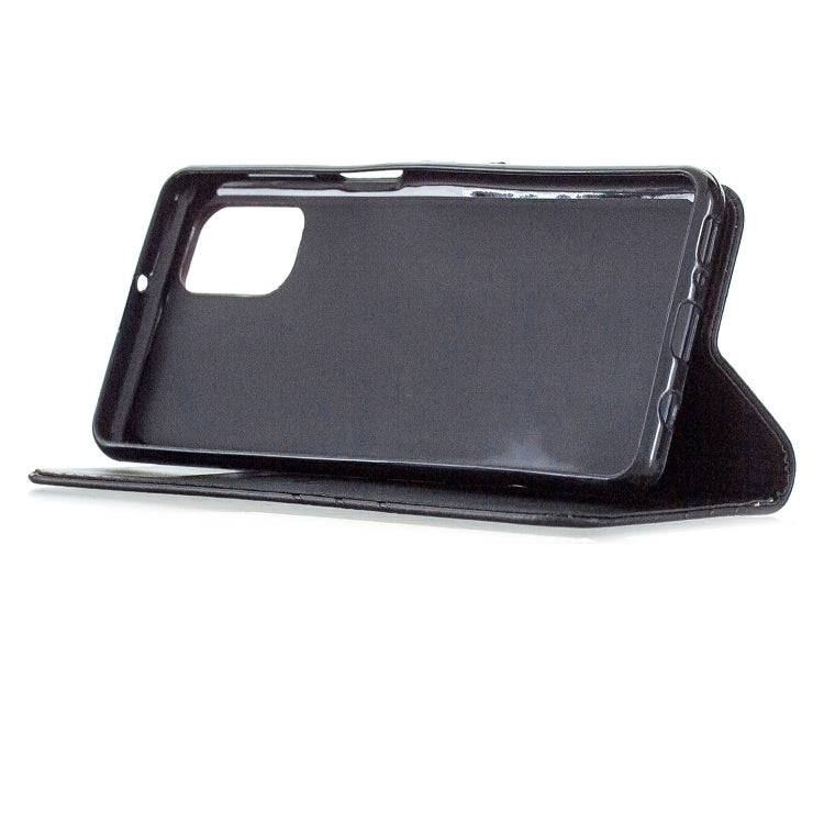 For Samsung Galaxy A42 5G Stitching Style 2-Color Cow Texture Horizontal Flip PU Leather Case with Holder & Card Slot & Lanyard
