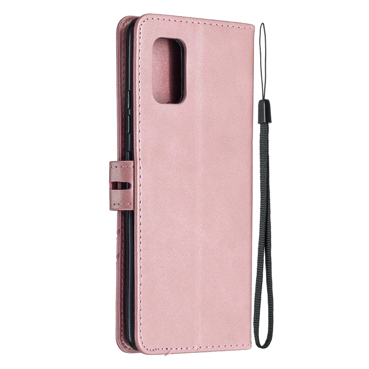 For Samsung Galaxy A71 5G Stitching Style 2-Color Cow Texture Horizontal Flip PU Leather Case with Holder & Card Slot & Lanyard
