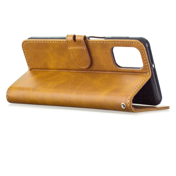 For Samsung Galaxy M31s Stitching Style 2-Color Cow Texture Horizontal Flip PU Leather Case with Holder & Card Slot & Lanyard