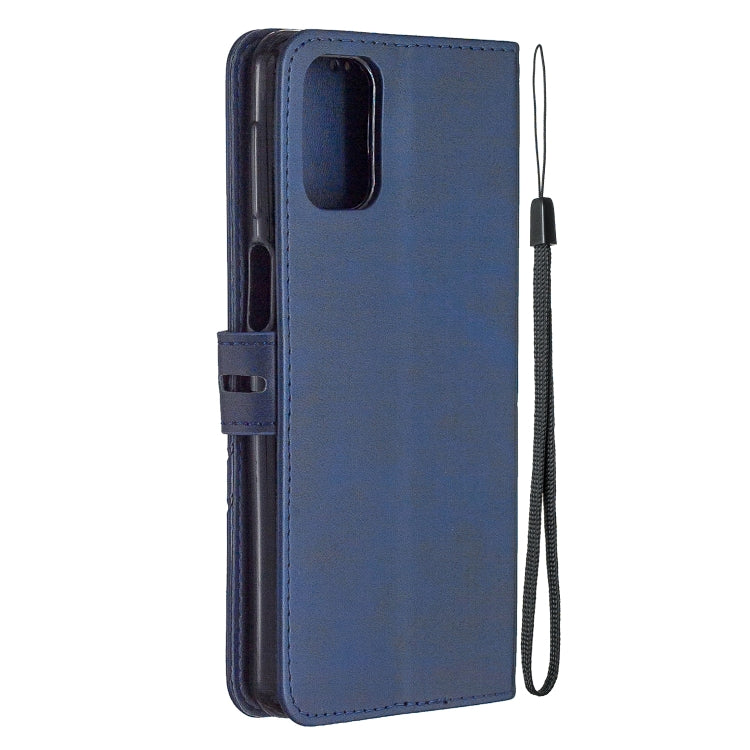 For Samsung Galaxy M31s Stitching Style 2-Color Cow Texture Horizontal Flip PU Leather Case with Holder & Card Slot & Lanyard