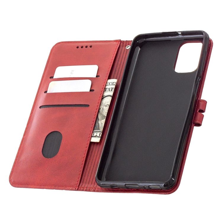 For Samsung Galaxy M31s Stitching Style 2-Color Cow Texture Horizontal Flip PU Leather Case with Holder & Card Slot & Lanyard