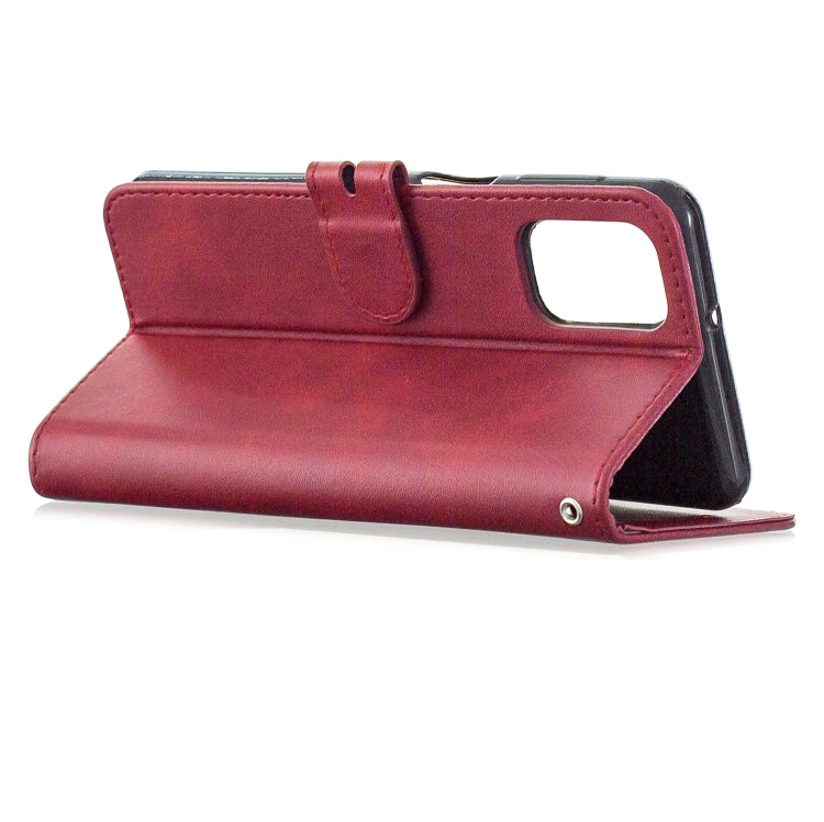For Samsung Galaxy M31s Stitching Style 2-Color Cow Texture Horizontal Flip PU Leather Case with Holder & Card Slot & Lanyard