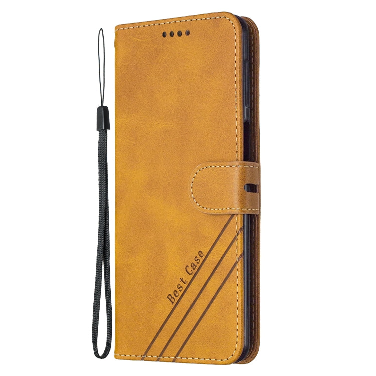 For Samsung Galaxy M51 Stitching Style 2-Color Cow Texture Horizontal Flip PU Leather Case with Holder & Card Slot & Lanyard
