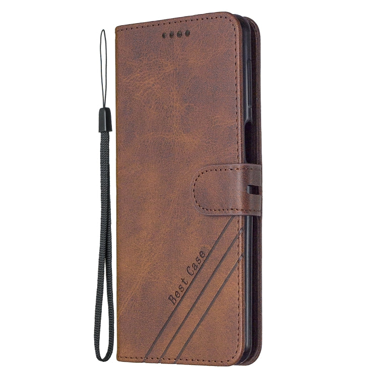 For Samsung Galaxy M51 Stitching Style 2-Color Cow Texture Horizontal Flip PU Leather Case with Holder & Card Slot & Lanyard