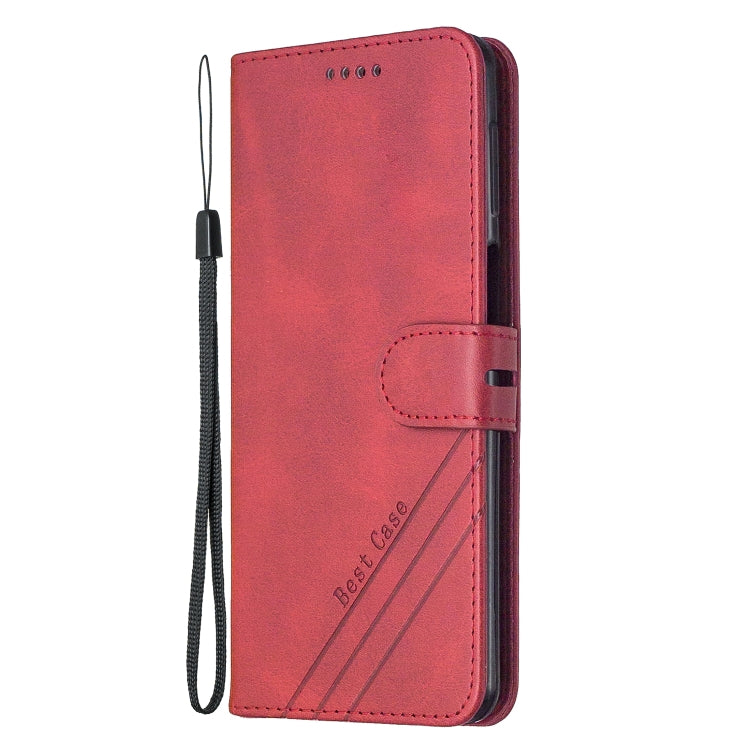 For Samsung Galaxy M51 Stitching Style 2-Color Cow Texture Horizontal Flip PU Leather Case with Holder & Card Slot & Lanyard