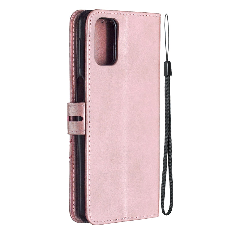 For Samsung Galaxy M51 Stitching Style 2-Color Cow Texture Horizontal Flip PU Leather Case with Holder & Card Slot & Lanyard