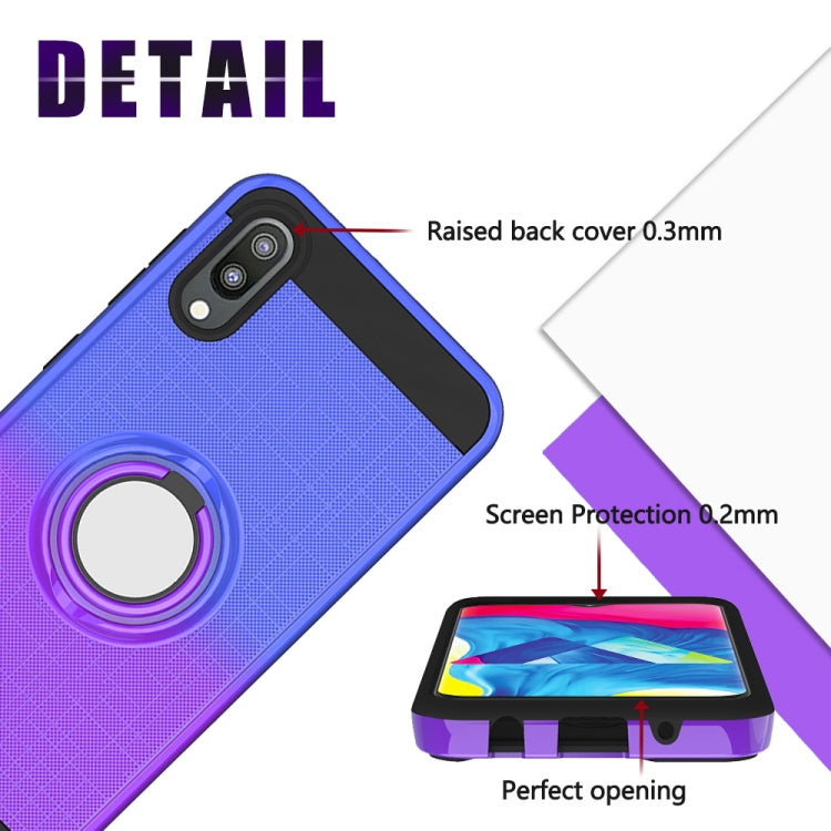For Galaxy M10 / A10 2 In 1 PC + TPU Protective Case with 360 Degrees Rotate Ring Holder