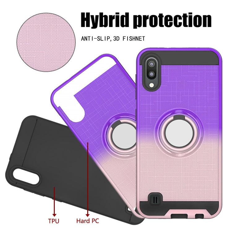 For Galaxy M10 / A10 2 In 1 PC + TPU Protective Case with 360 Degrees Rotate Ring Holder