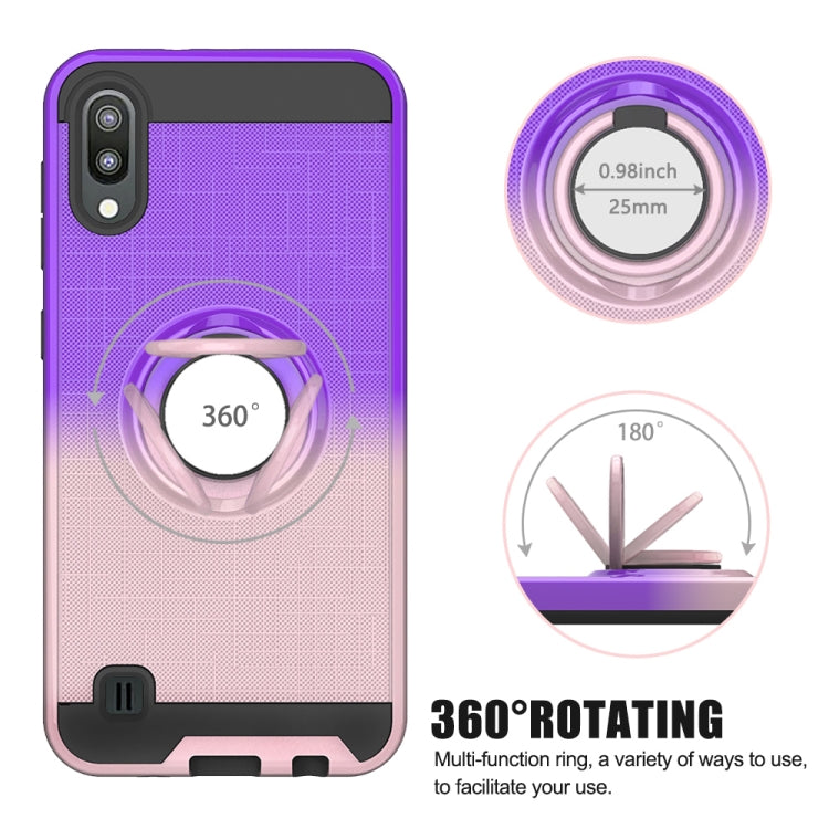 For Galaxy M10 / A10 2 In 1 PC + TPU Protective Case with 360 Degrees Rotate Ring Holder