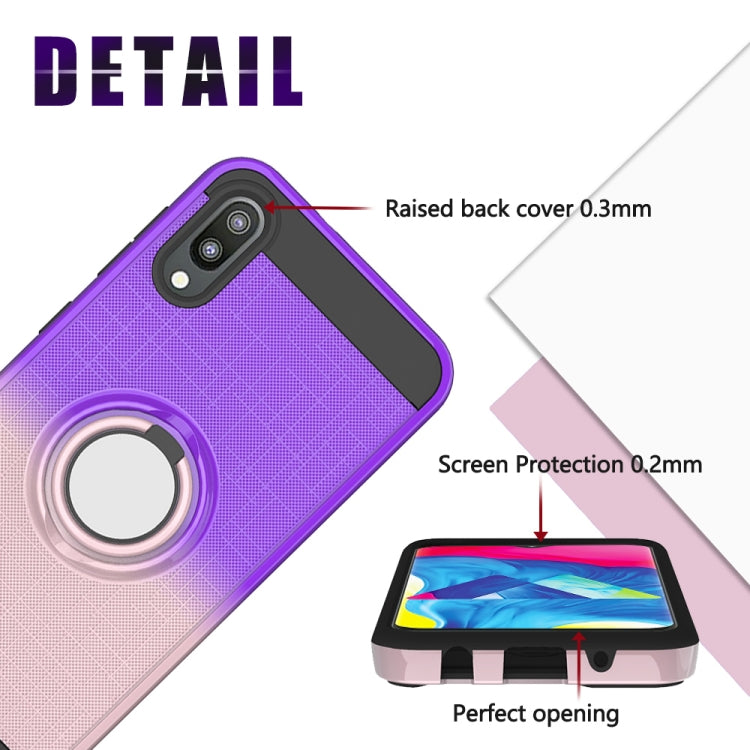 For Galaxy M10 / A10 2 In 1 PC + TPU Protective Case with 360 Degrees Rotate Ring Holder