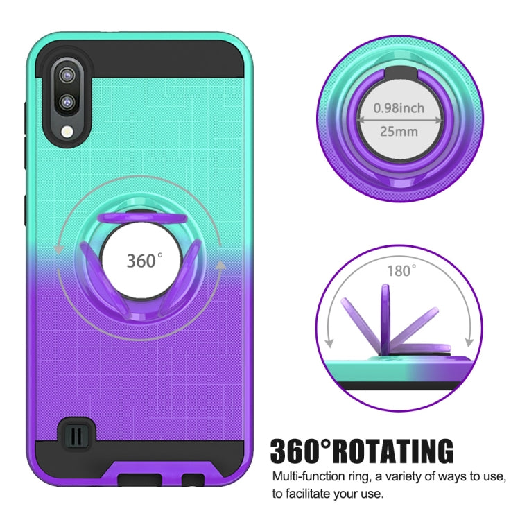 For Galaxy M10 / A10 2 In 1 PC + TPU Protective Case with 360 Degrees Rotate Ring Holder