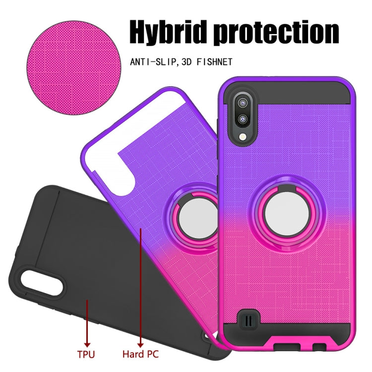 For Galaxy M10 / A10 2 In 1 PC + TPU Protective Case with 360 Degrees Rotate Ring Holder