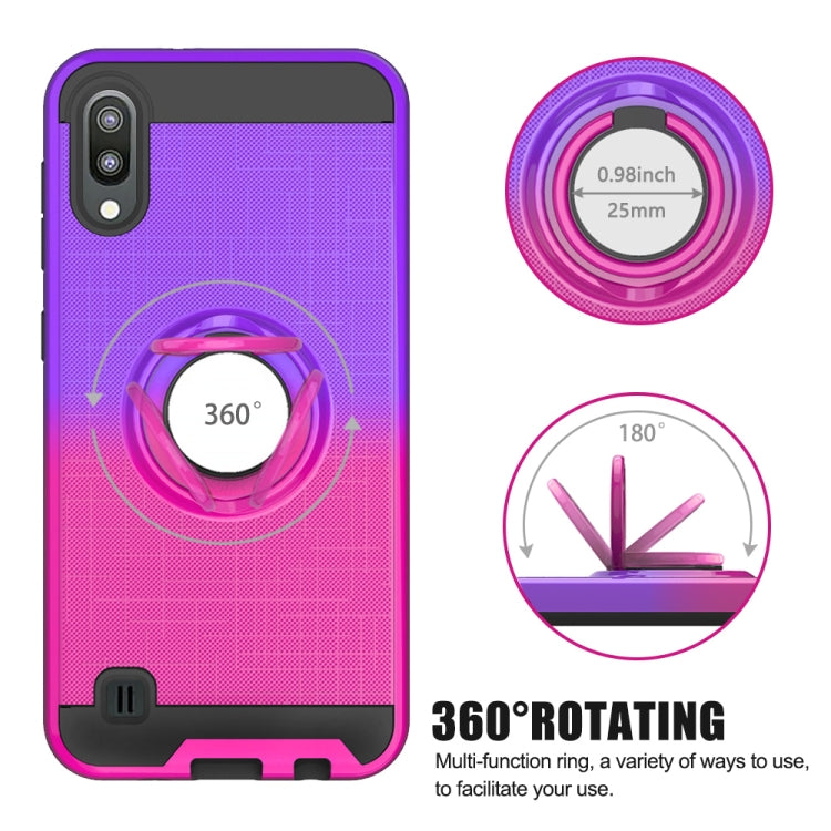 For Galaxy M10 / A10 2 In 1 PC + TPU Protective Case with 360 Degrees Rotate Ring Holder