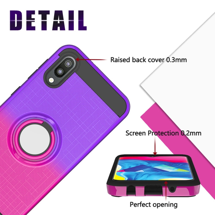 For Galaxy M10 / A10 2 In 1 PC + TPU Protective Case with 360 Degrees Rotate Ring Holder