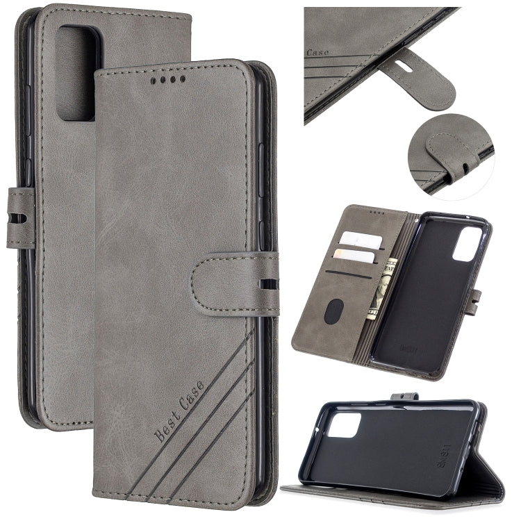 For Samsung Galaxy Note20 Stitching Style 2-Color Cow Texture Horizontal Flip PU Leather Case with Holder & Card Slot & Lanyard