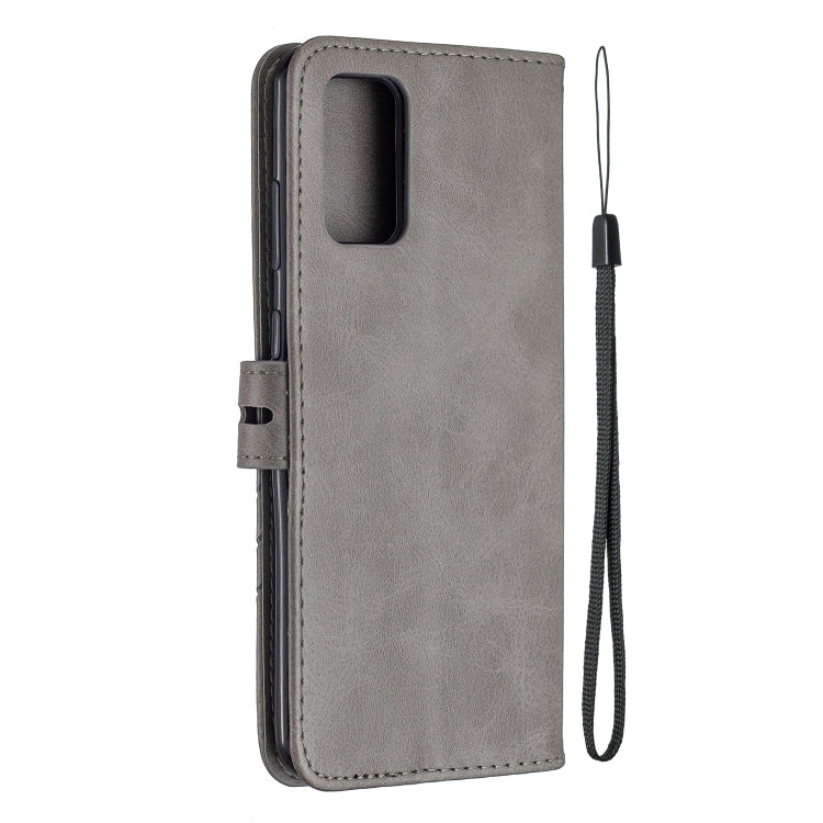 For Samsung Galaxy Note20 Stitching Style 2-Color Cow Texture Horizontal Flip PU Leather Case with Holder & Card Slot & Lanyard