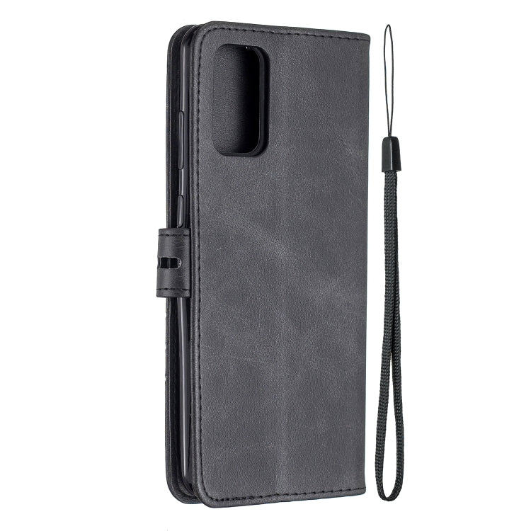 For Samsung Galaxy Note20 Stitching Style 2-Color Cow Texture Horizontal Flip PU Leather Case with Holder & Card Slot & Lanyard