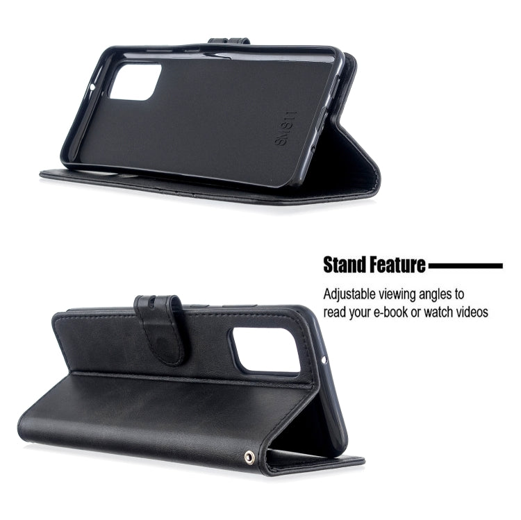 For Samsung Galaxy Note20 Stitching Style 2-Color Cow Texture Horizontal Flip PU Leather Case with Holder & Card Slot & Lanyard