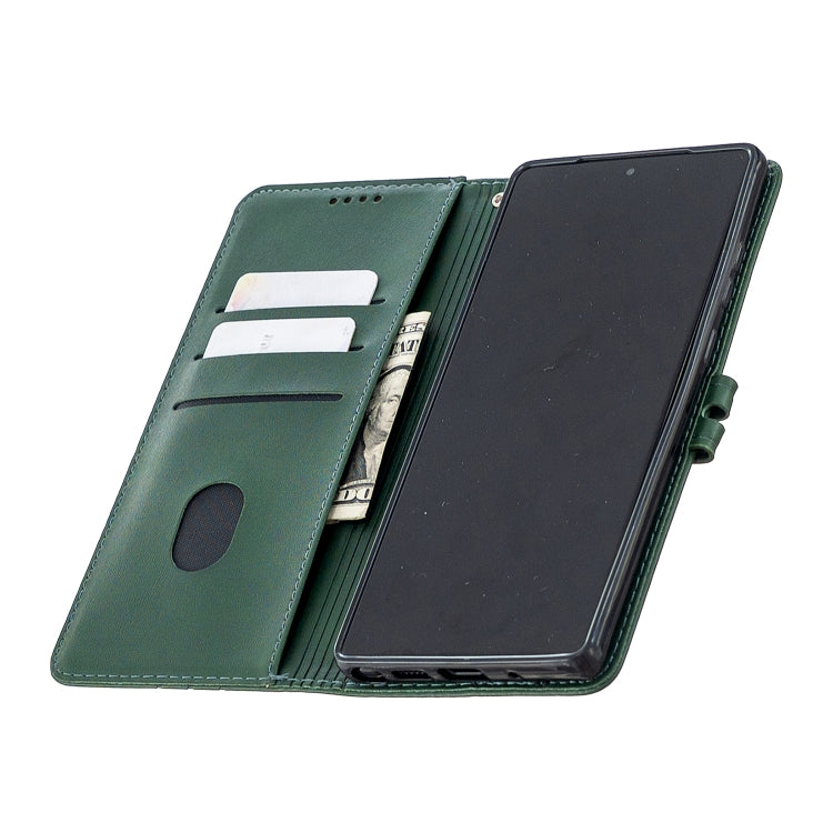 For Samsung Galaxy Note20 Stitching Style 2-Color Cow Texture Horizontal Flip PU Leather Case with Holder & Card Slot & Lanyard