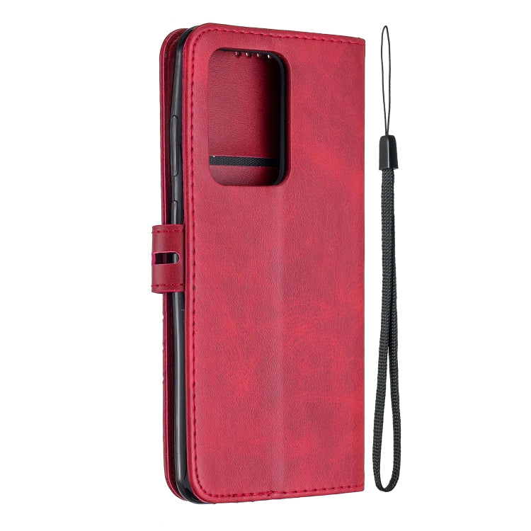 For Samsung Galaxy Note20 Ultra Stitching Style 2-Color Cow Texture Horizontal Flip PU Leather Case with Holder & Card Slot & Lanyard
