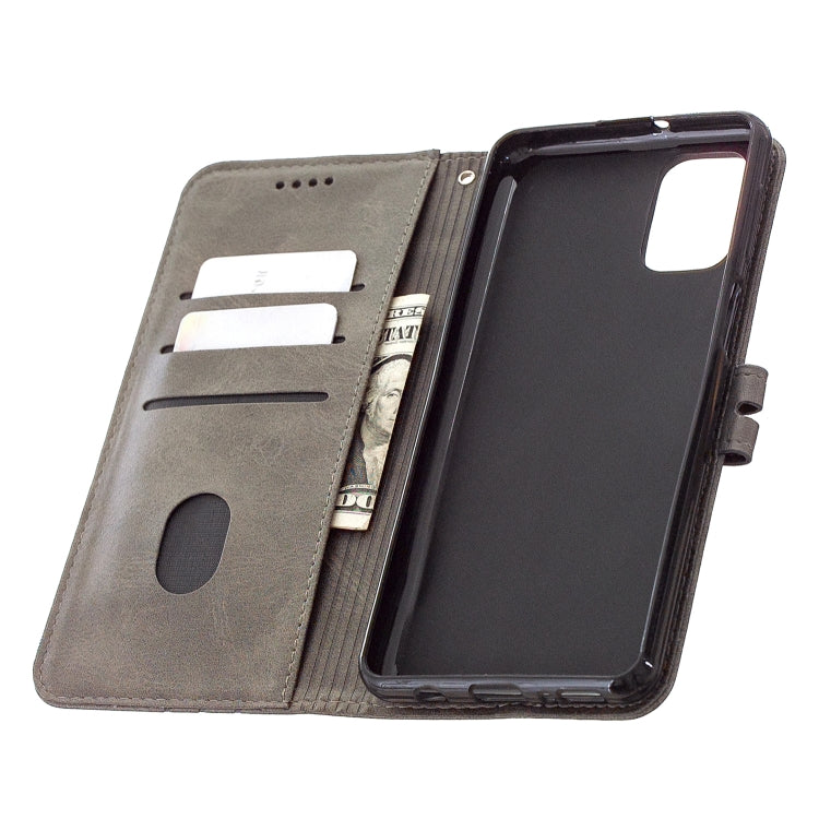 For Samsung Galaxy S20 FE Stitching Style 2-Color Cow Texture Horizontal Flip PU Leather Case with Holder & Card Slot & Lanyard