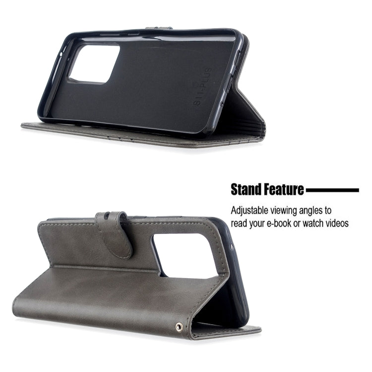 For Samsung Galaxy S21 Ultra 5G Stitching Style 2-Color Cow Texture Horizontal Flip PU Leather Case with Holder & Card Slot & Lanyard