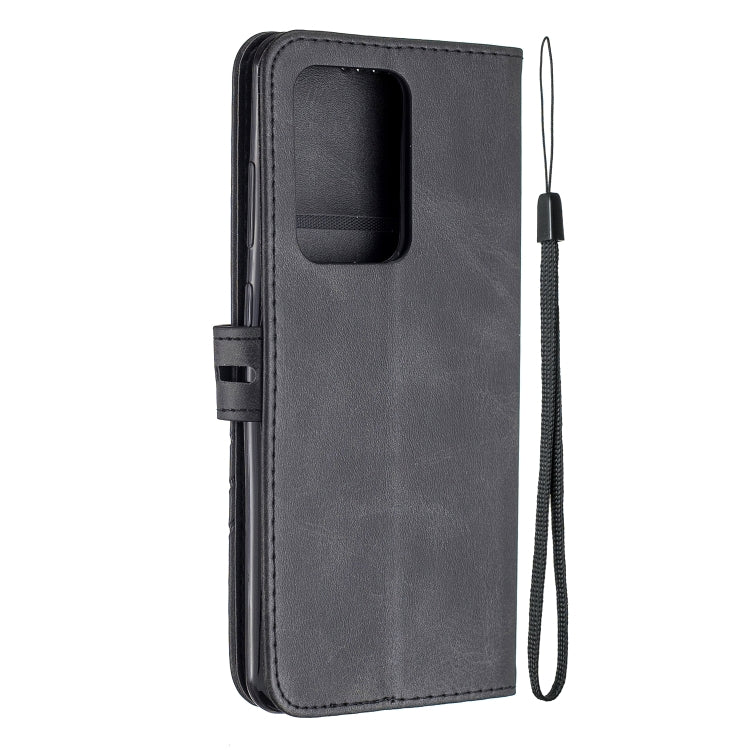 For Samsung Galaxy S21 Ultra 5G Stitching Style 2-Color Cow Texture Horizontal Flip PU Leather Case with Holder & Card Slot & Lanyard