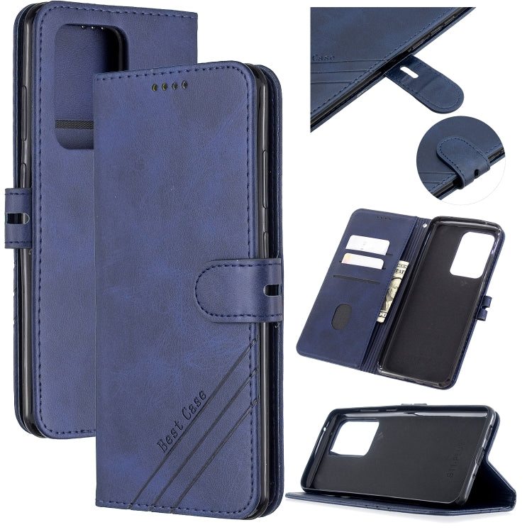 For Samsung Galaxy S21 Ultra 5G Stitching Style 2-Color Cow Texture Horizontal Flip PU Leather Case with Holder & Card Slot & Lanyard