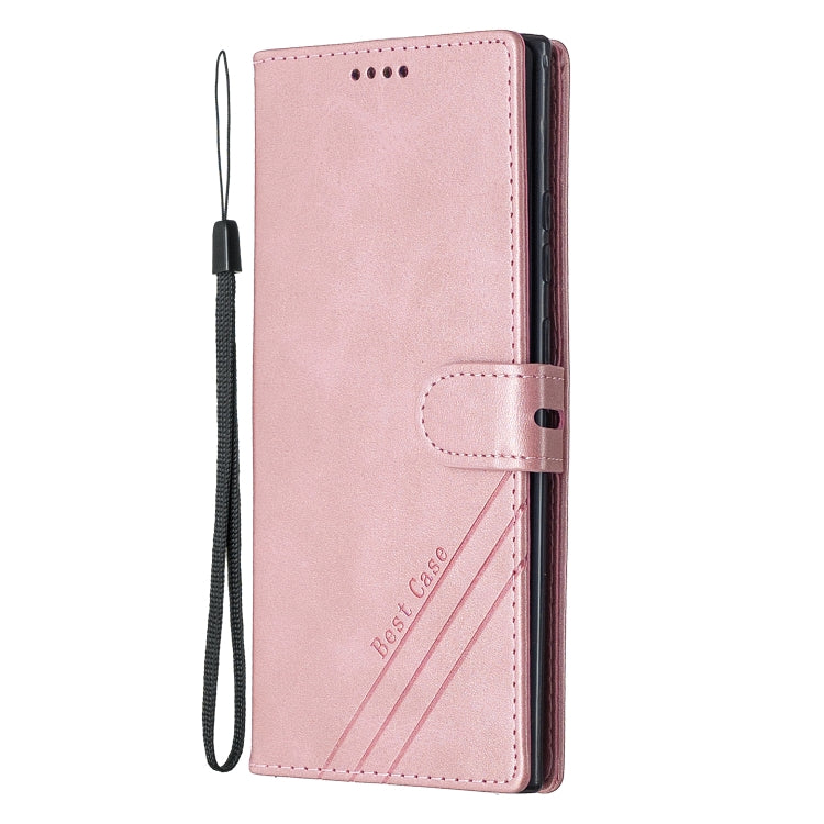 For Samsung Galaxy S21 Ultra 5G Stitching Style 2-Color Cow Texture Horizontal Flip PU Leather Case with Holder & Card Slot & Lanyard