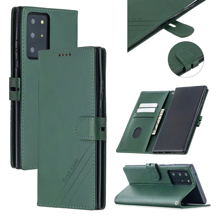 For Samsung Galaxy S21 Ultra 5G Stitching Style 2-Color Cow Texture Horizontal Flip PU Leather Case with Holder & Card Slot & Lanyard