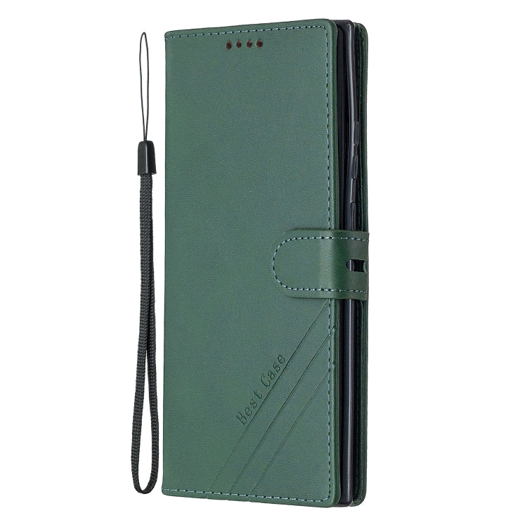 For Samsung Galaxy S21 Ultra 5G Stitching Style 2-Color Cow Texture Horizontal Flip PU Leather Case with Holder & Card Slot & Lanyard