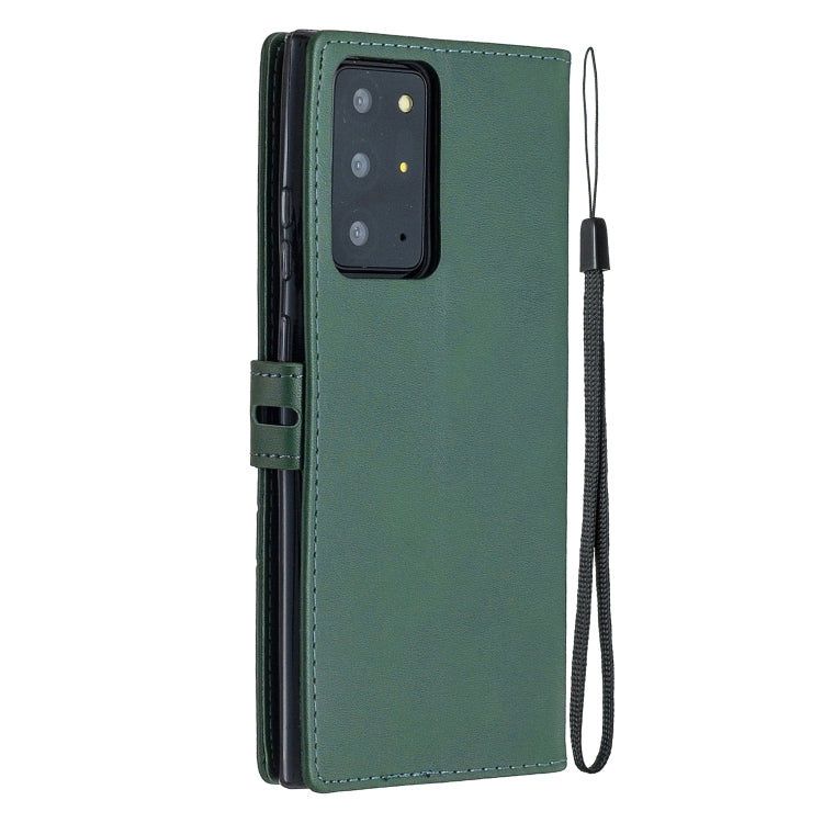 For Samsung Galaxy S21 Ultra 5G Stitching Style 2-Color Cow Texture Horizontal Flip PU Leather Case with Holder & Card Slot & Lanyard
