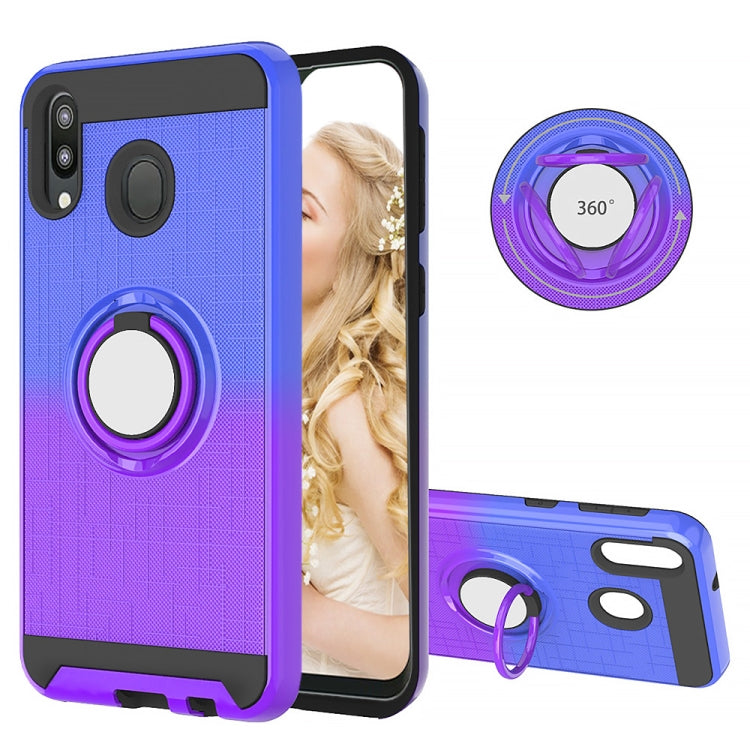 For Galaxy M20 2 In 1 PC + TPU Protective Case with 360 Degrees Rotate Ring Holder