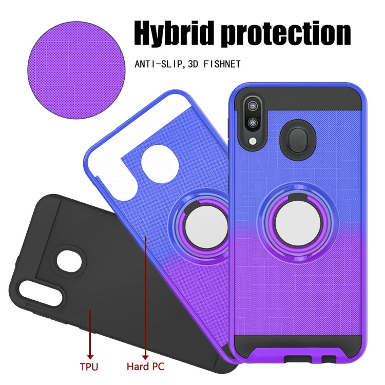 For Galaxy M20 2 In 1 PC + TPU Protective Case with 360 Degrees Rotate Ring Holder