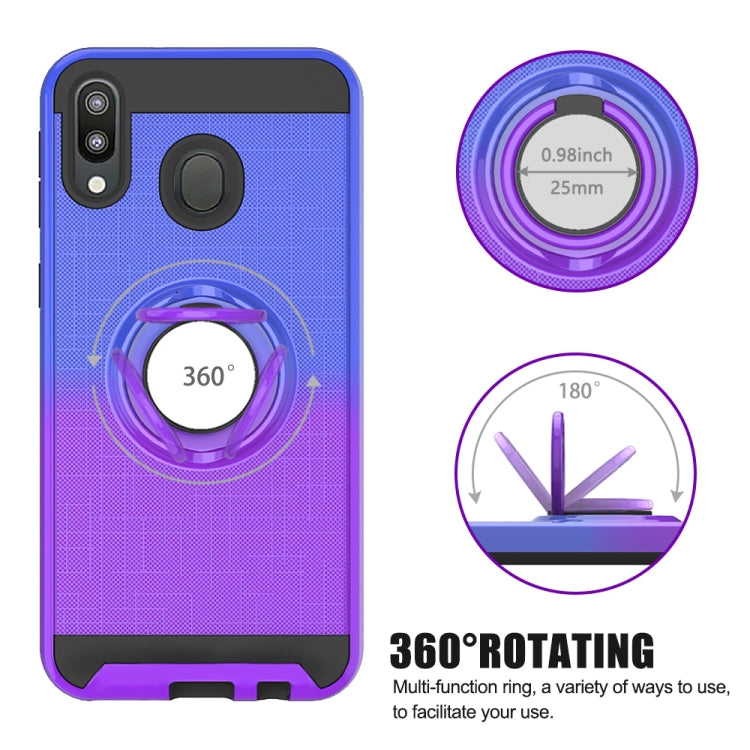 For Galaxy M20 2 In 1 PC + TPU Protective Case with 360 Degrees Rotate Ring Holder