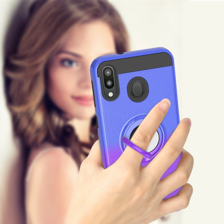 For Galaxy M20 2 In 1 PC + TPU Protective Case with 360 Degrees Rotate Ring Holder